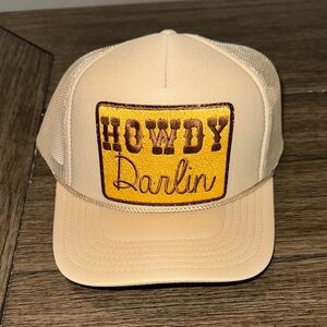 Howdy Darlin' Beige Trucker Hat